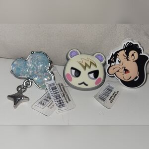 CROCS Jibbitz Charms - Blue, White, Black